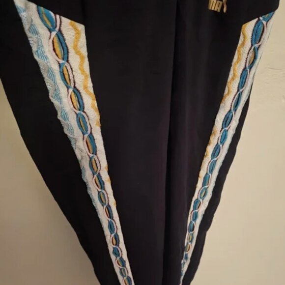 New Puma X Coogi Sweatshirt Jumpsuit Romper Womens XS Black Blue Knitted Hoodie - Picture 9 of 10